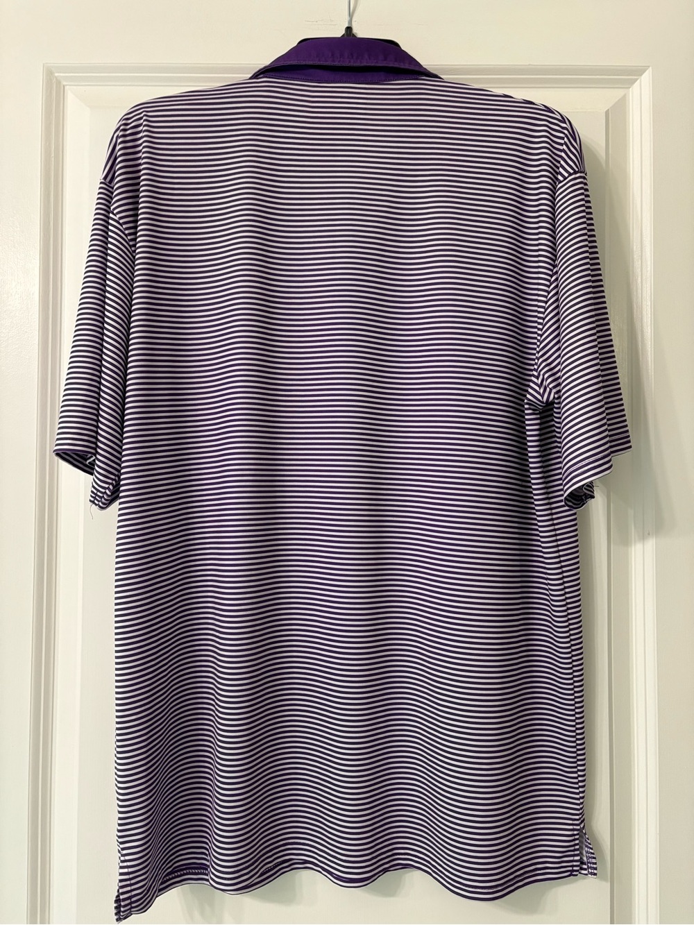 Bayou Apparel LSU Striped Polo size large - Picture 3 of 5